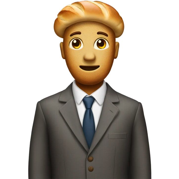 bread man with suit  emoji