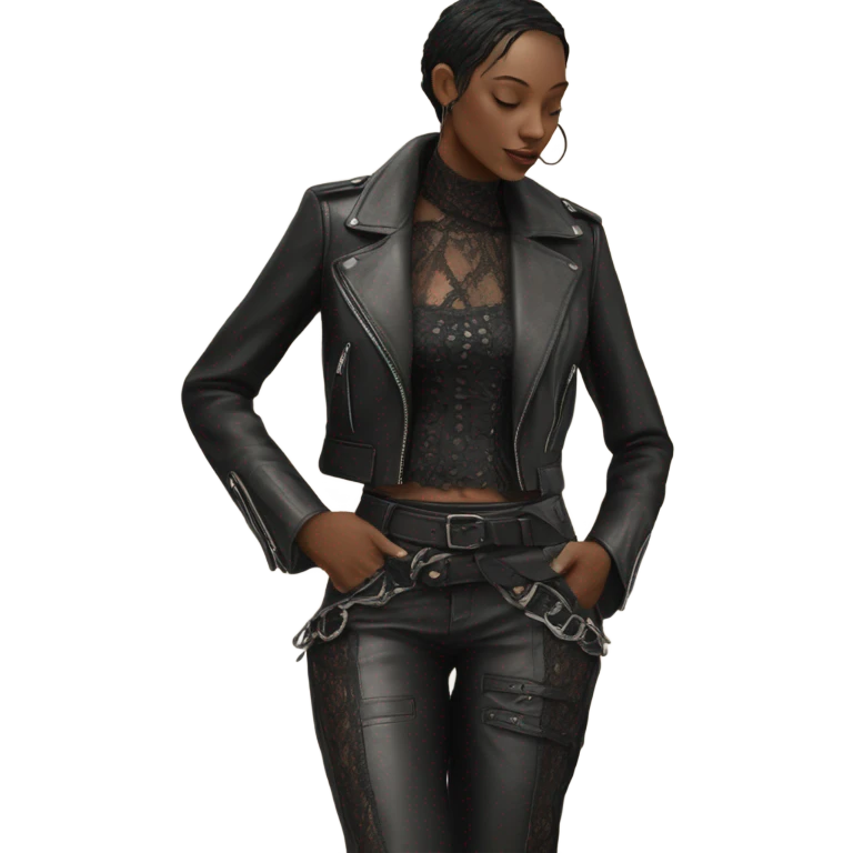 Leather and lace emoji