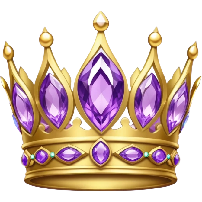light purple crown emoji