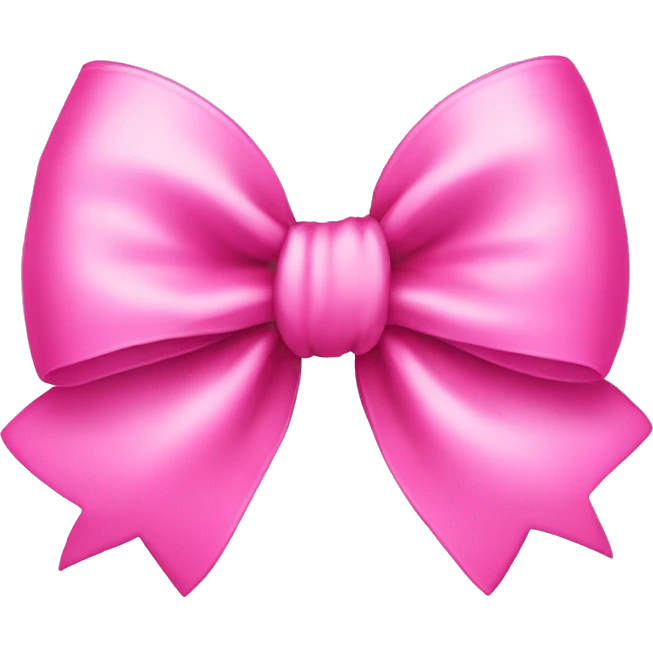 Pink cute bow emoji