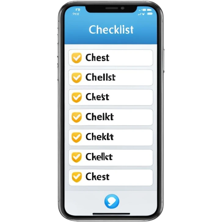 phone with a checklist emoji
