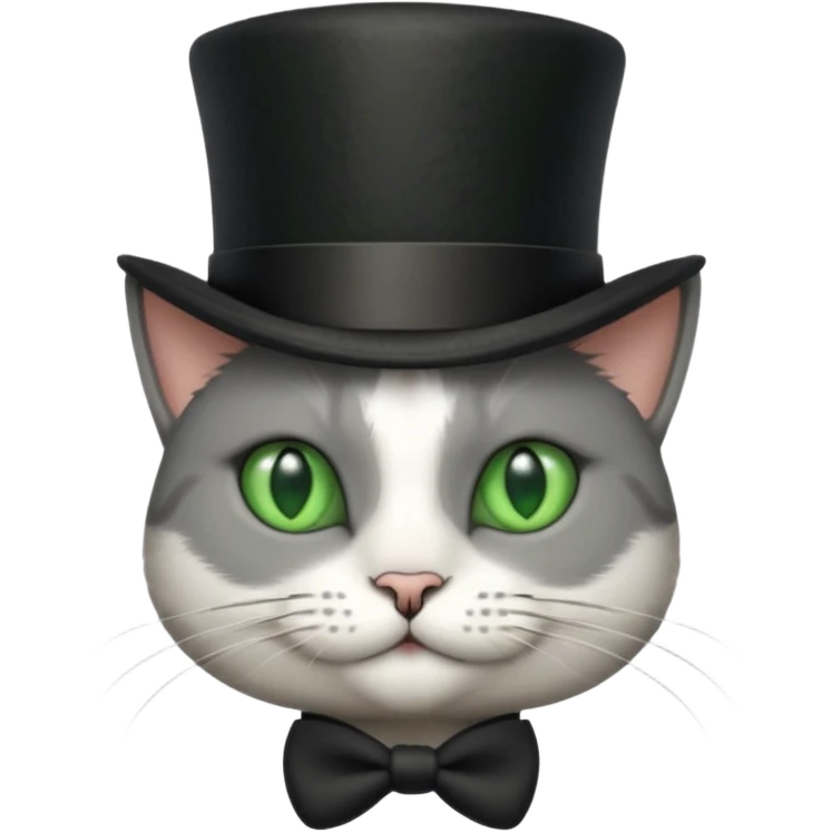 cat wearing a tophat emoji