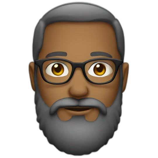 glasses bold beard emoji