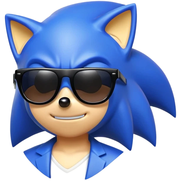 Sonic with sunglasses  emoji