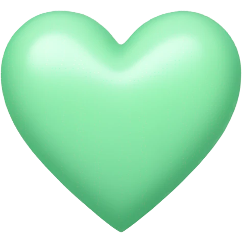 Pastel green heart  emoji