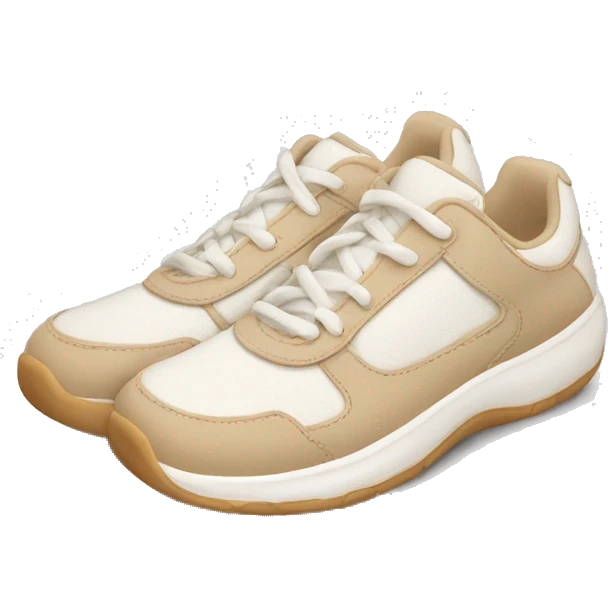beige and white chunky sneakers emoji