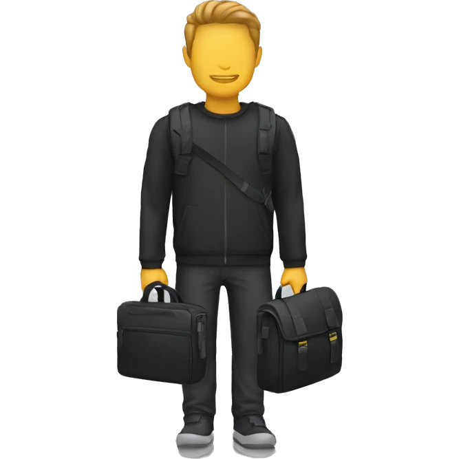 black laptop bag  emoji