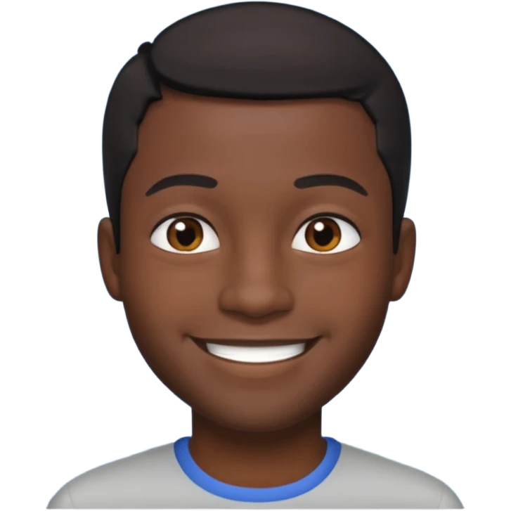 Black guy with penis emoji
