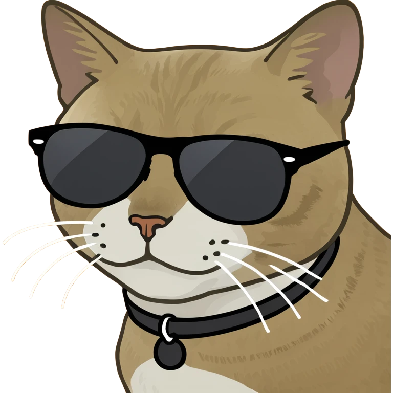 Cat with sunglasses emoji