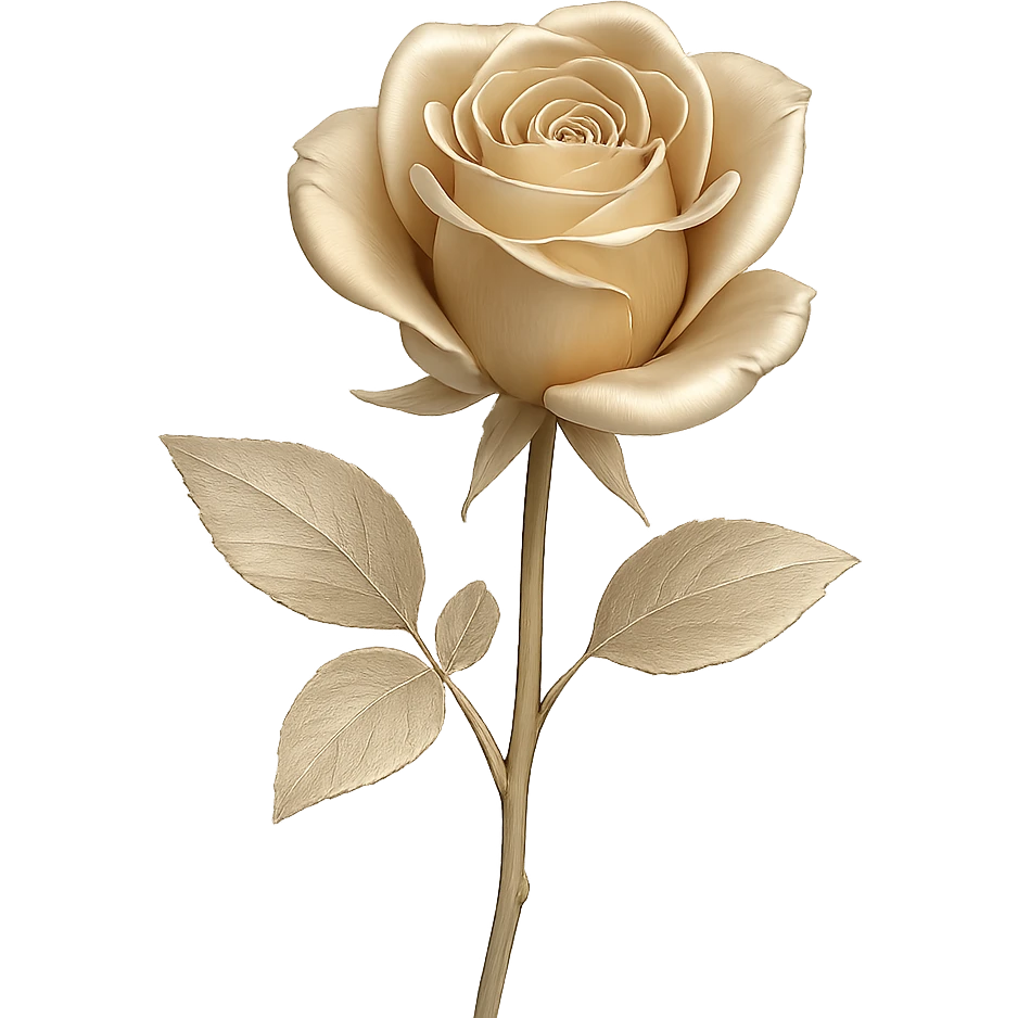 gold rose, modern, metallic, soft gold hue, minimal background emoji