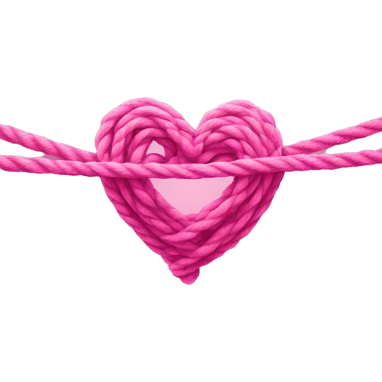 Pink rope heart  emoji
