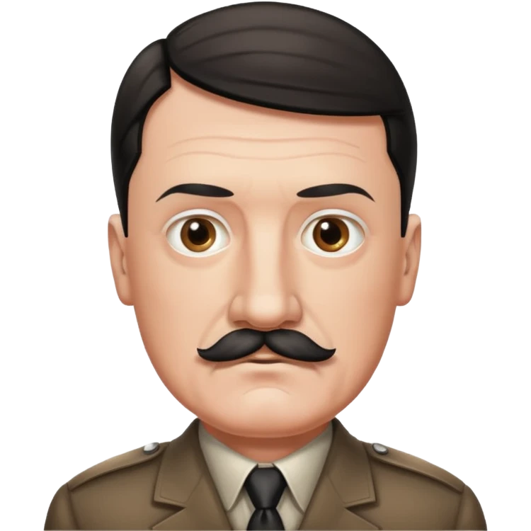 Hitler with square mustache emoji