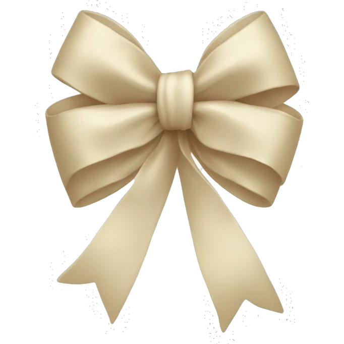 cream bow emoji