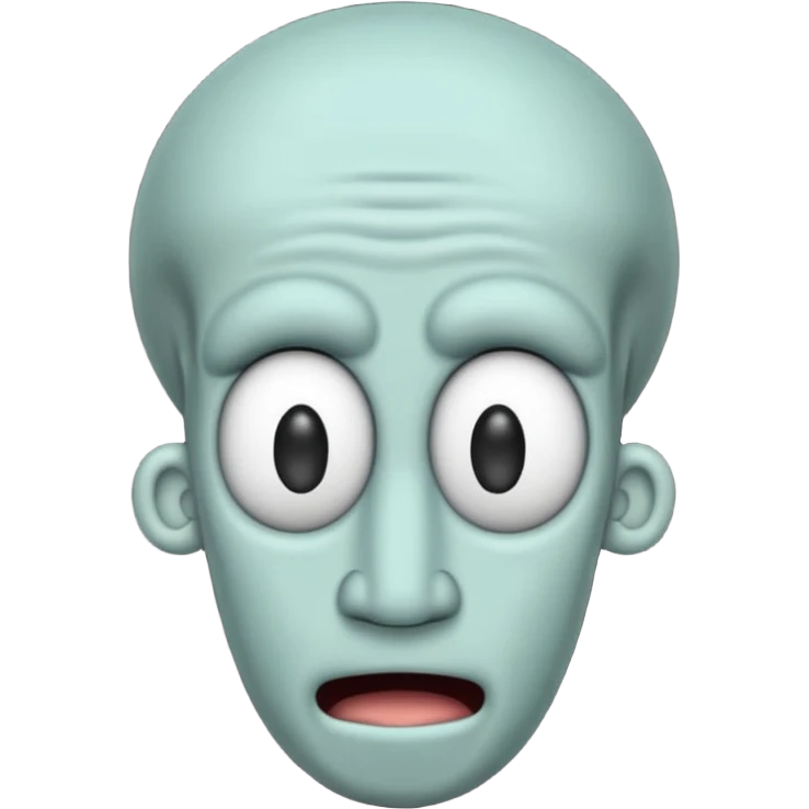Squidward but black emoji