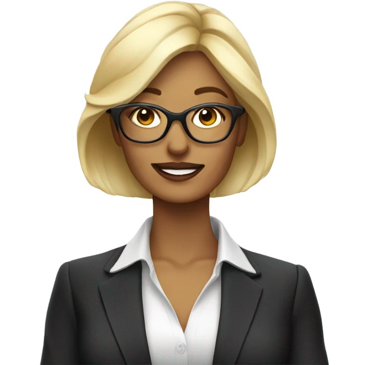 Really Elegant Blonde woman wearing glasses calling on cell phone emoji