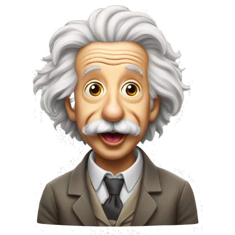 albert einstein sticking out tongue emoji