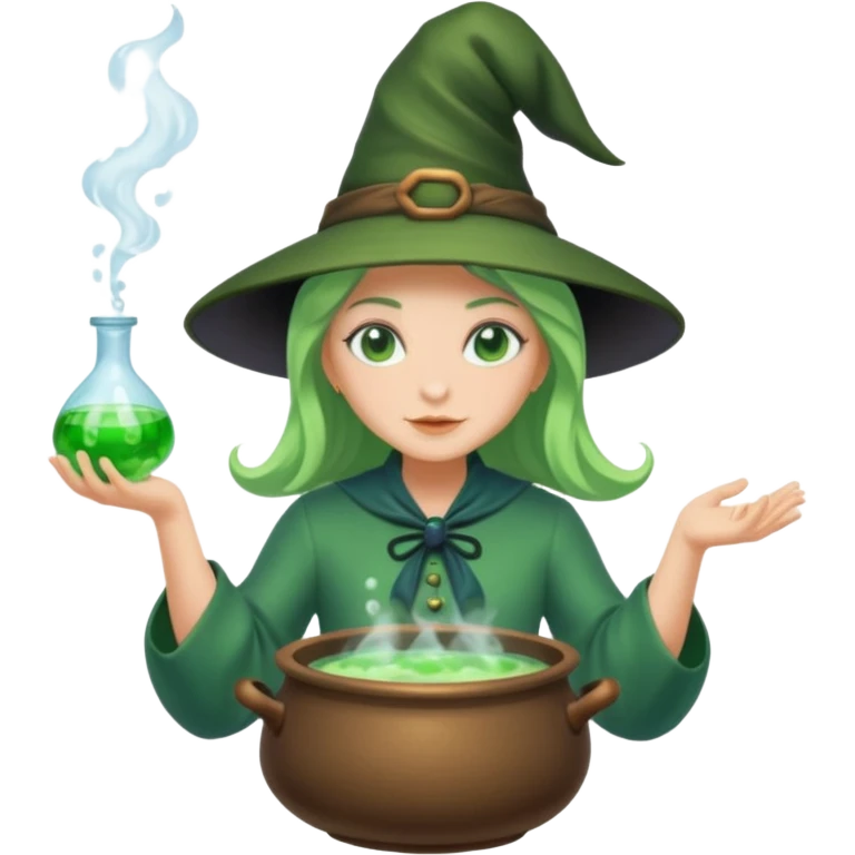 green witch cooking potion emoji