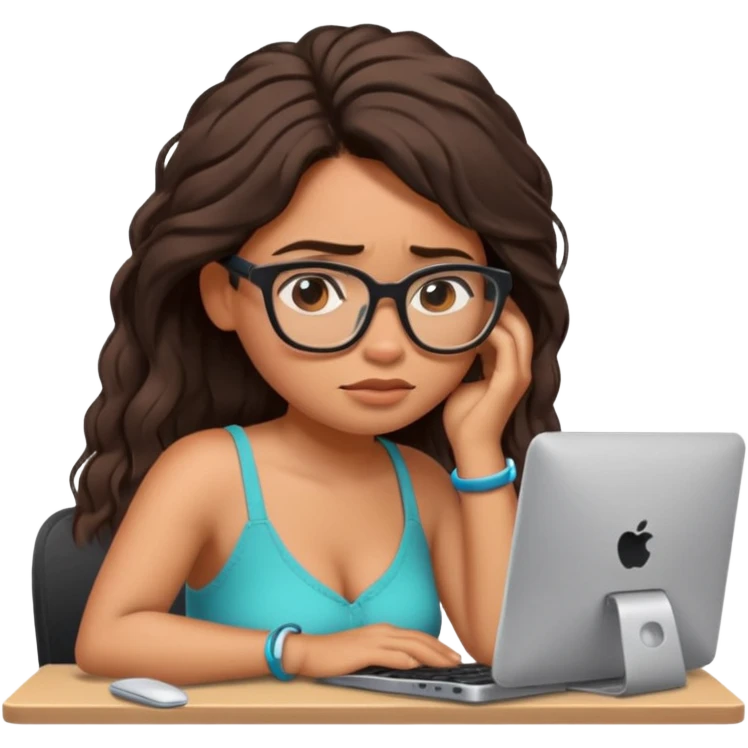 disney moana working with pc very tired emoji