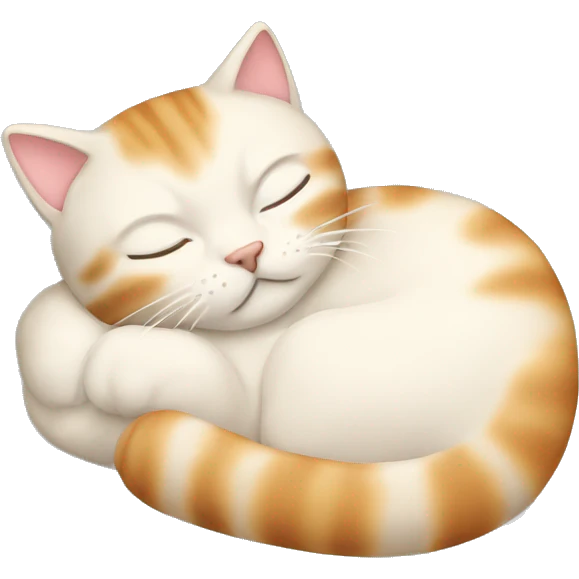 a sleeping creamy cat emoji