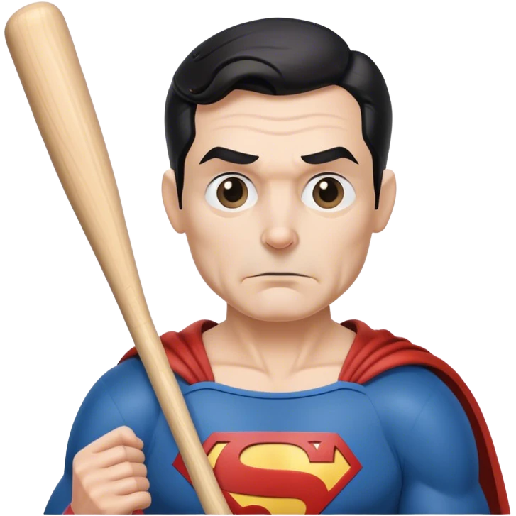Old Superman with a baseball bat emoji