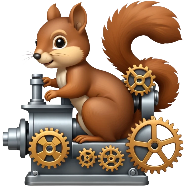 Squirrel in machine emoji