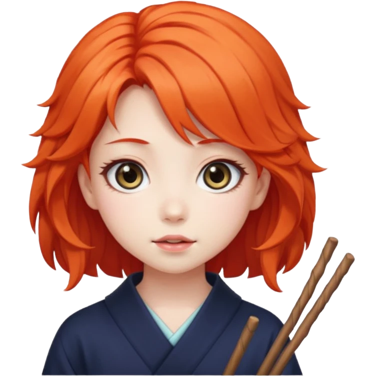 Japanese anime girl sticks emoji