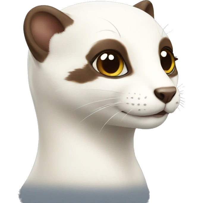 white female stoat emoji