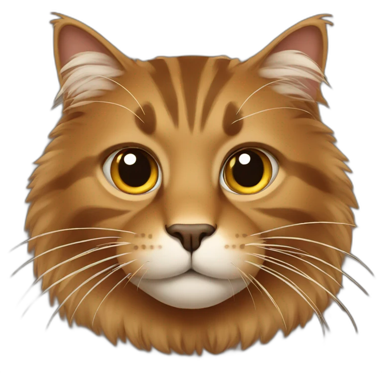 Big brown fluffy cat emoji