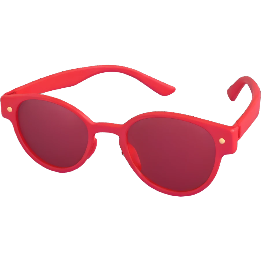 red glasses without a face emoji
