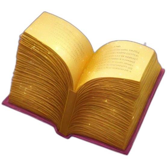 Sparkly book emoji