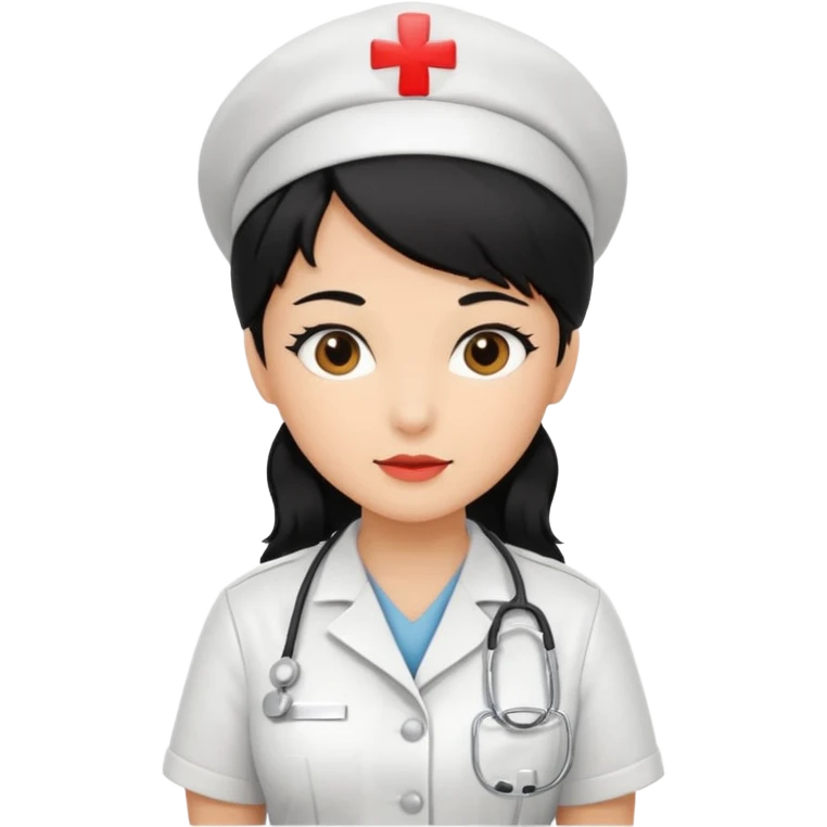 Nurse black hair emoji