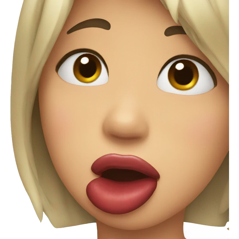 Lip biting emoji