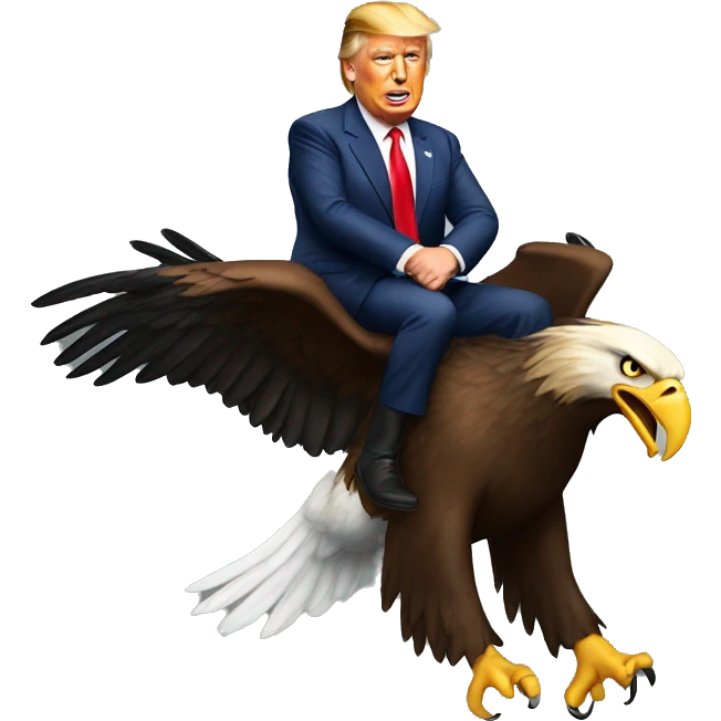 trump riding a eagle emoji