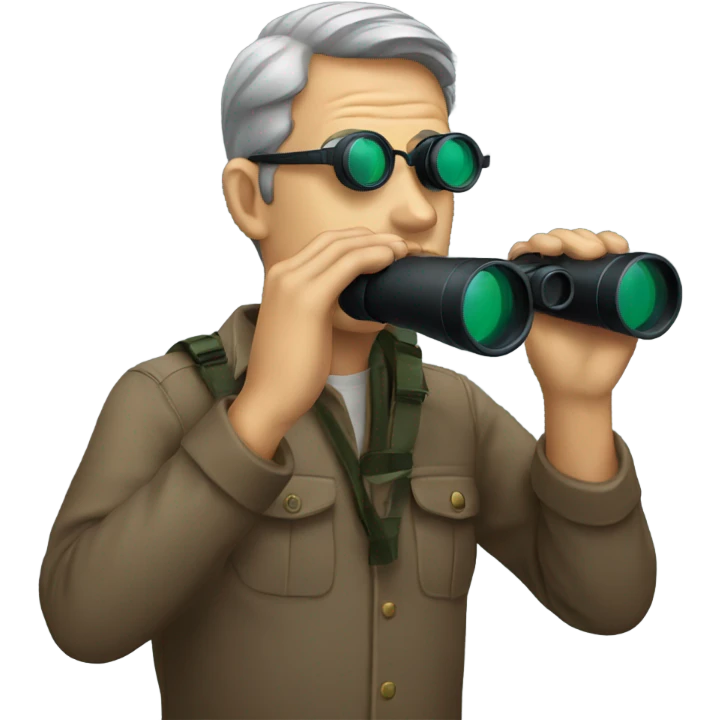 Man with binoculars  emoji