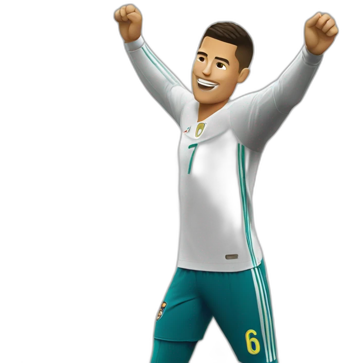 Ronaldo qui fait un dab emoji
