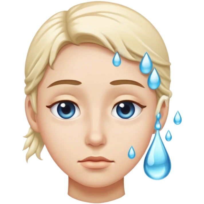 Watery eyes side eye emoji