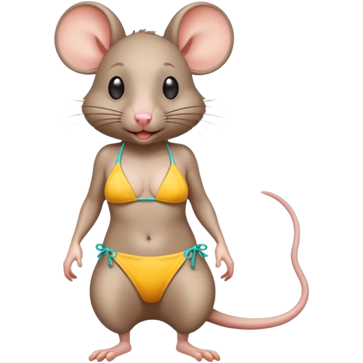A rat in a bikini  emoji