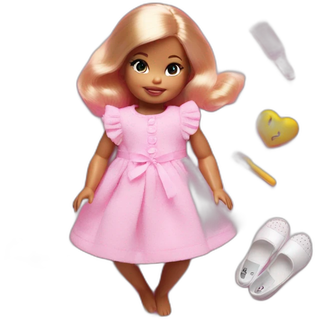 Newborn barbie photo session emoji