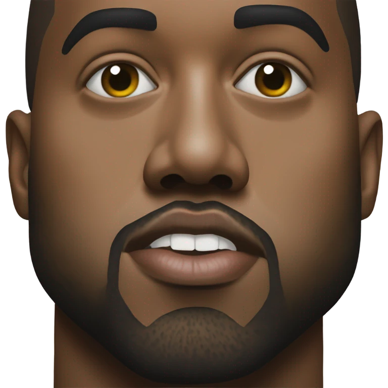 Ultra hyper realistic Kanye west emoji