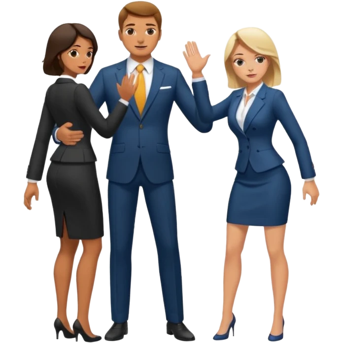 man slapping woman's buttocks emoji