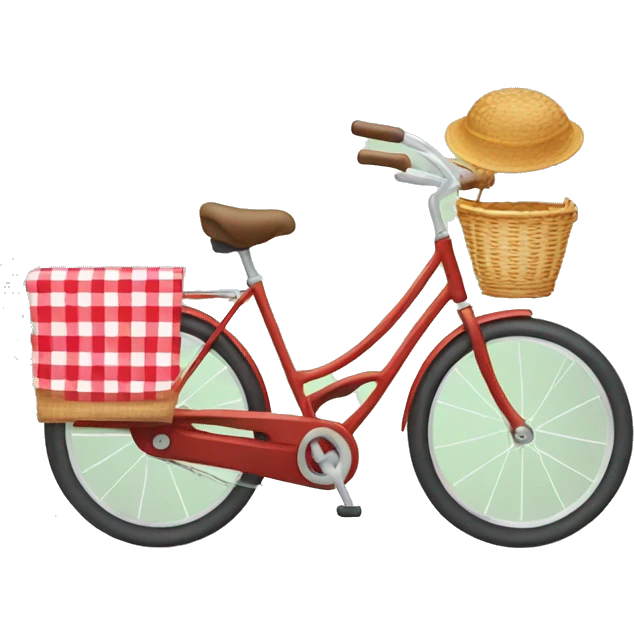 Bike with picnic attached to basket  emoji