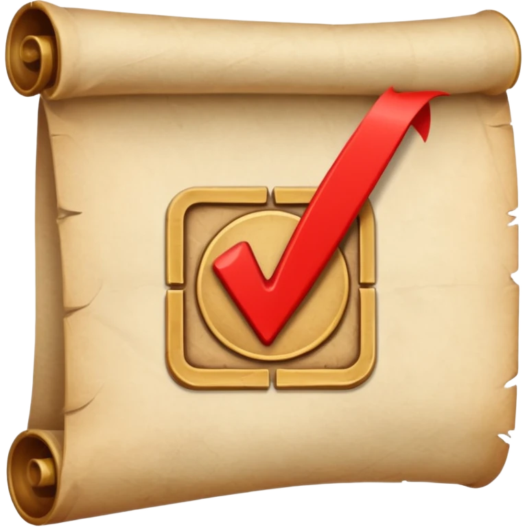 scroll with a check mark on it emoji