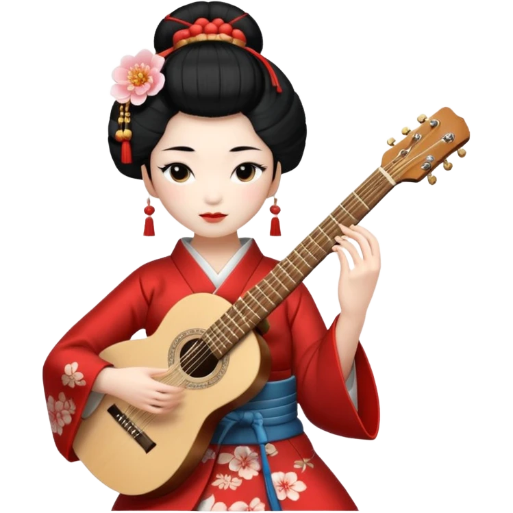 geisha play guitar emoji
