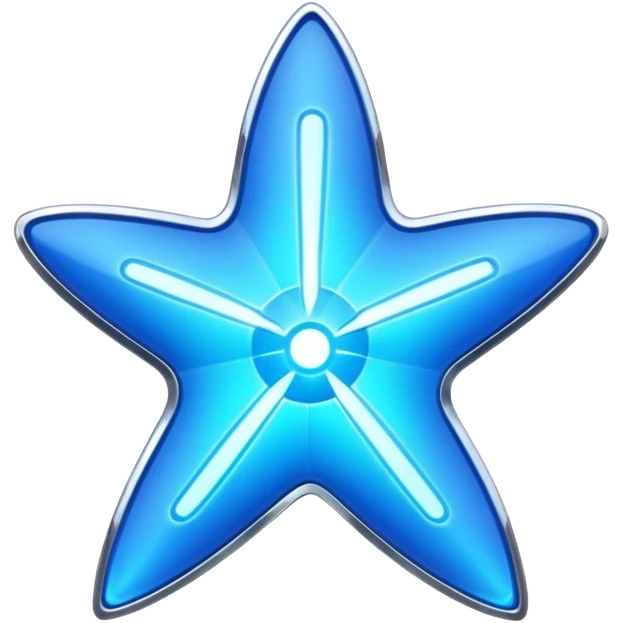 blue sorayama gradient chrome plasma energy star emoji