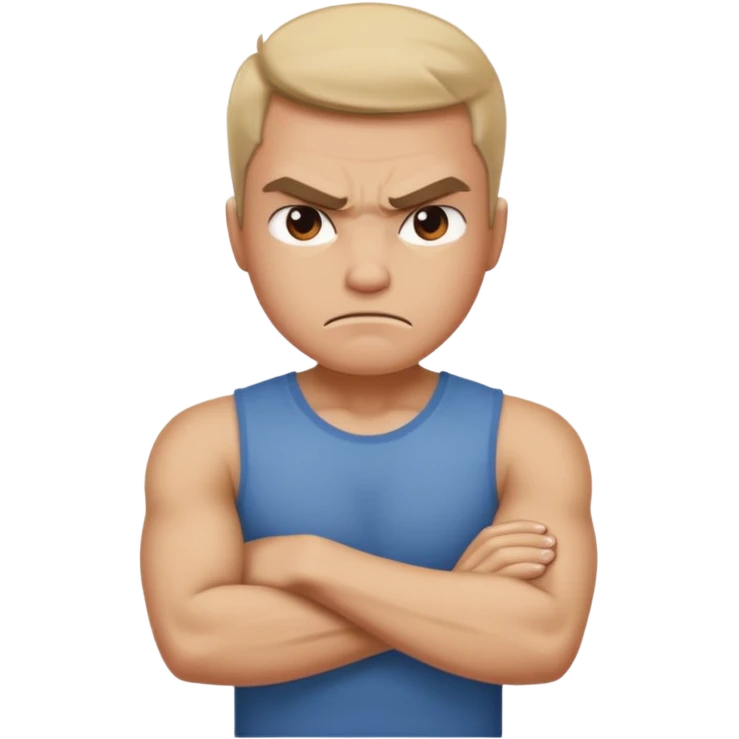 angry face crossing arms emoji