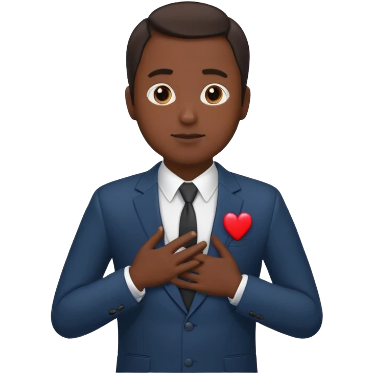 ایسا تصویر بناو جس میں ارتعرل کا عثمان جیسا بندہ دل پر ہاتھ رکھے ہوئے تابعداری کے حالت میں نظر ائے۔ emoji