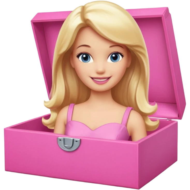Barbie in a pink box emoji