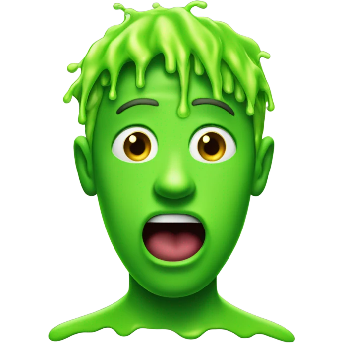 Guy covered in snot emoji