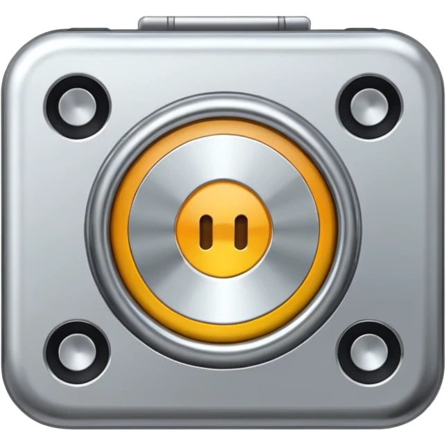 audio metallic silver chrome emoji