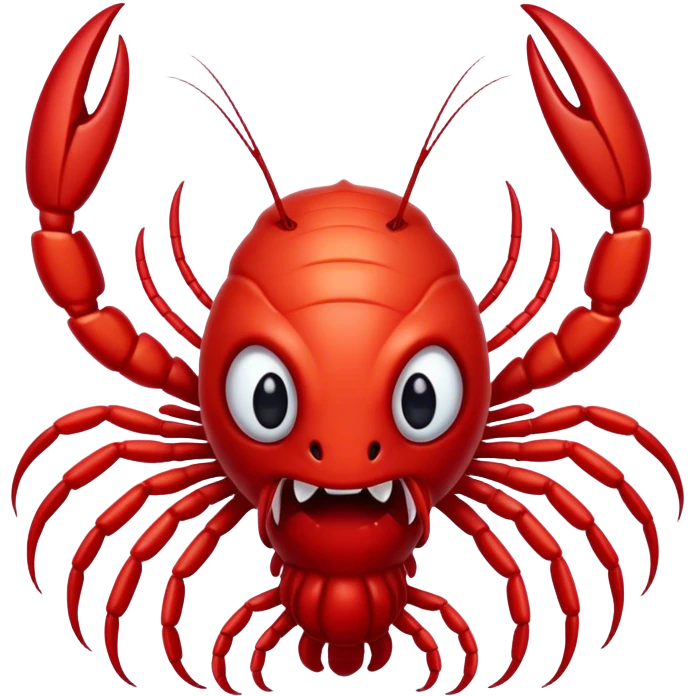 Evil shrimp emoji